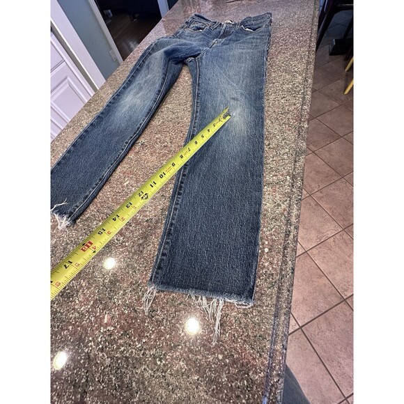 Levis Wedgie Jeans Size 25 High Rise Straight Medium Blue Denim Button Fly - Picture 13 of 16